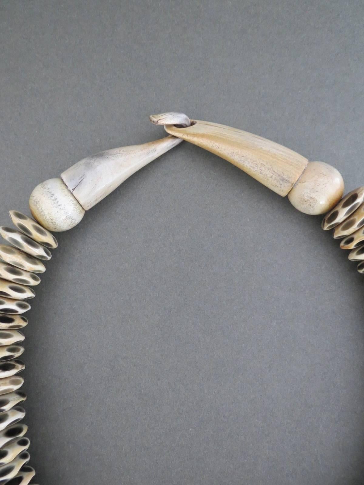 Women's Vintage Danish Monies Gerda Lynggaard Horn Necklace Choker