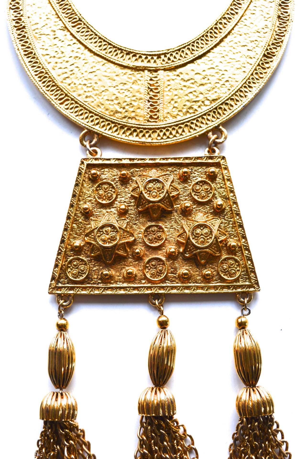 Women's or Men's Etruscan Oversized Tassel Necklace