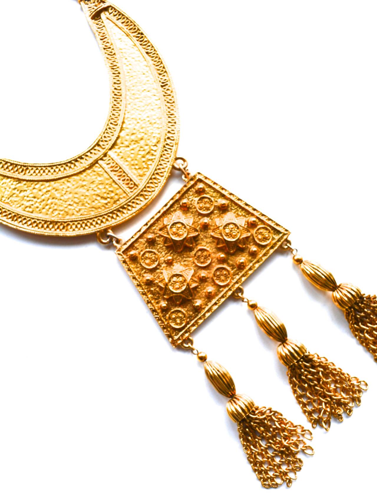 Etruscan Oversized Tassel Necklace 1