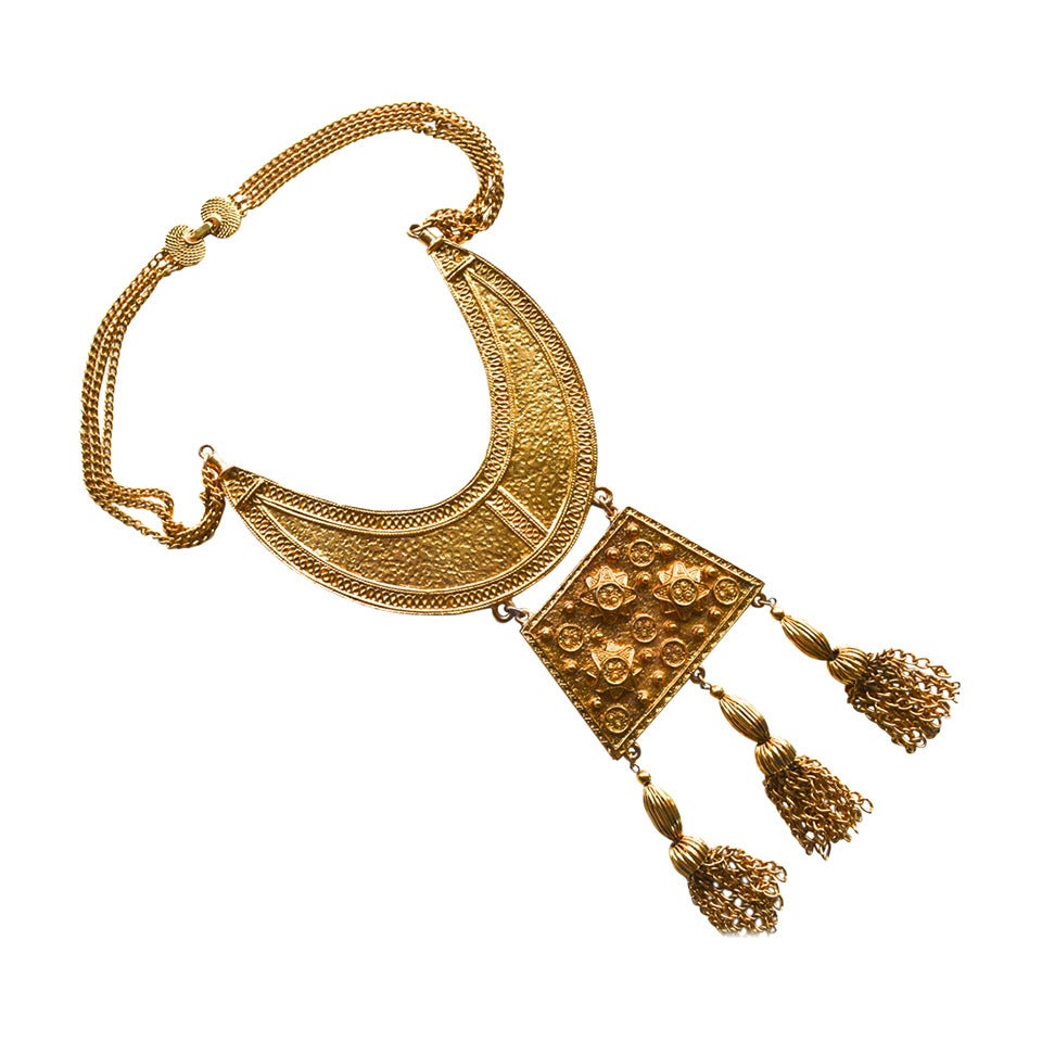 Etruscan Oversized Tassel Necklace
