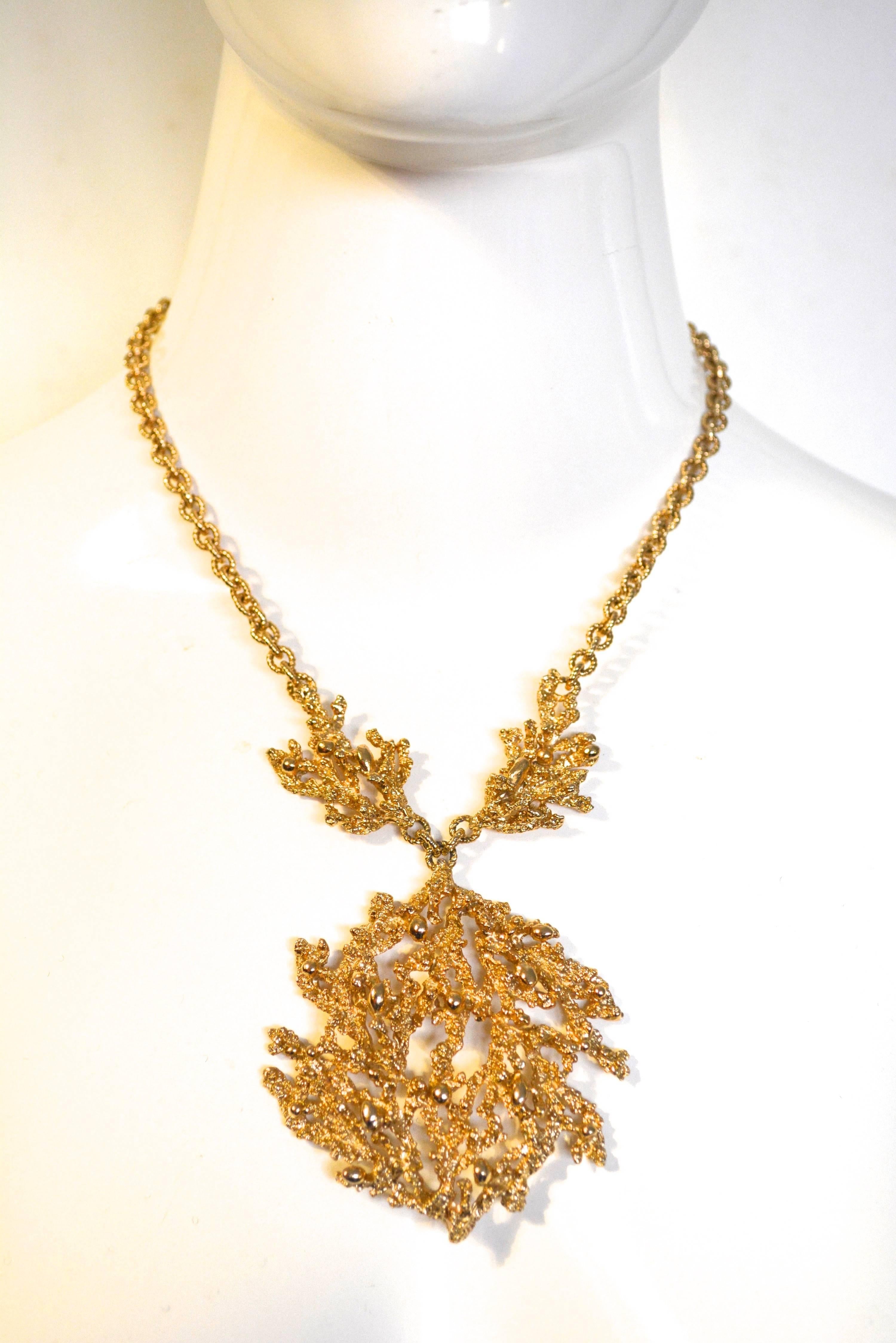 Napier Brutalist Nugget Necklace by Eugene Bertolli In Excellent Condition For Sale In Litchfield County, CT