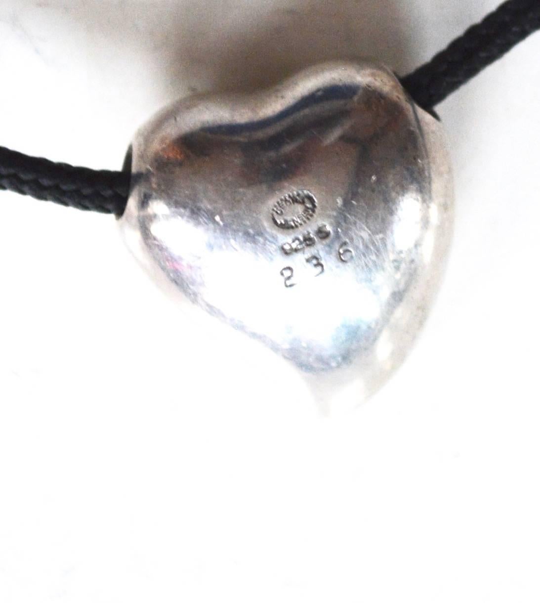Women's or Men's Georg Jensen Sterling Heart Necklace For Sale
