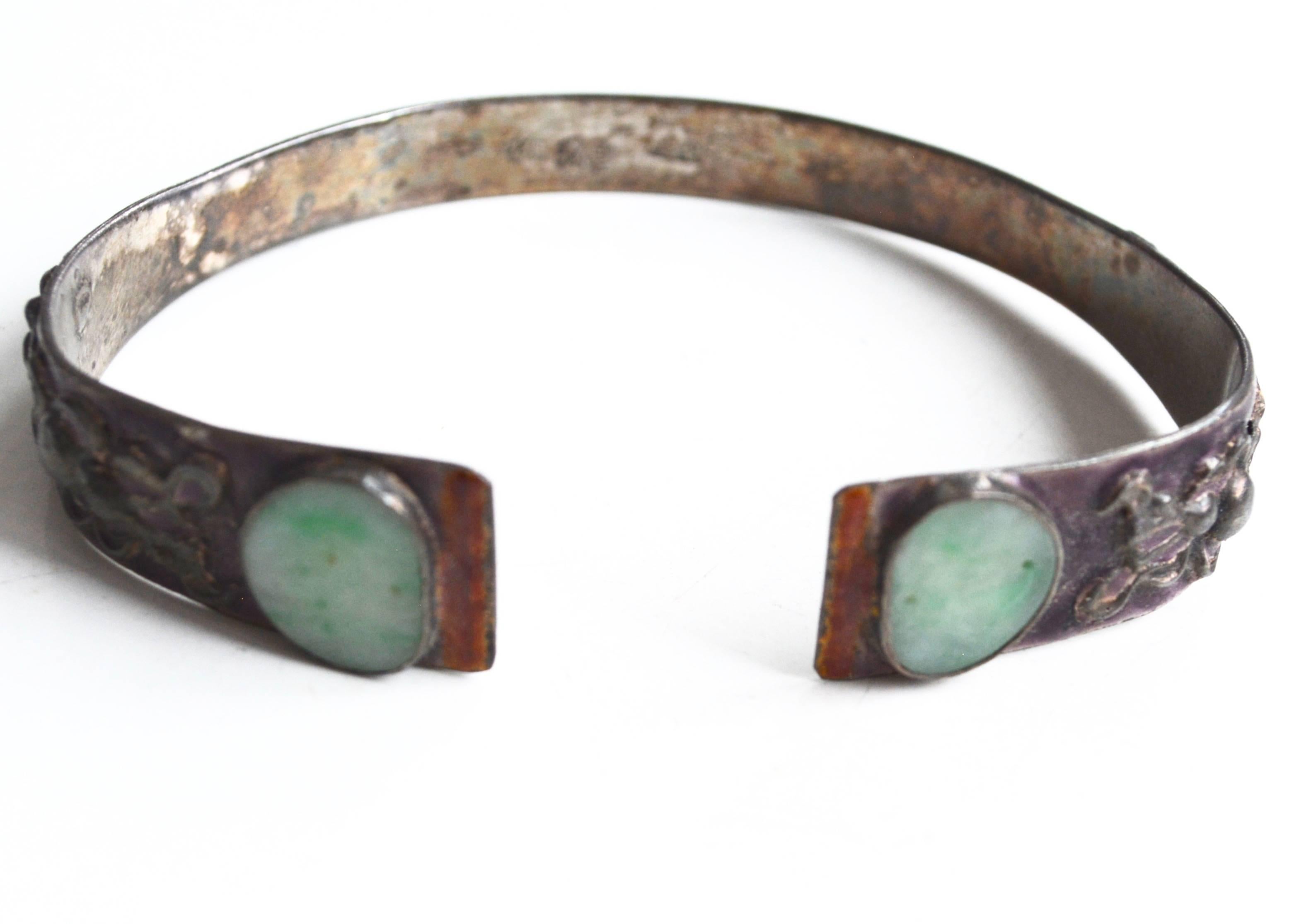 sterling silver jade bracelet