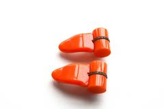 1920s Orange Bakelite Dress Clips