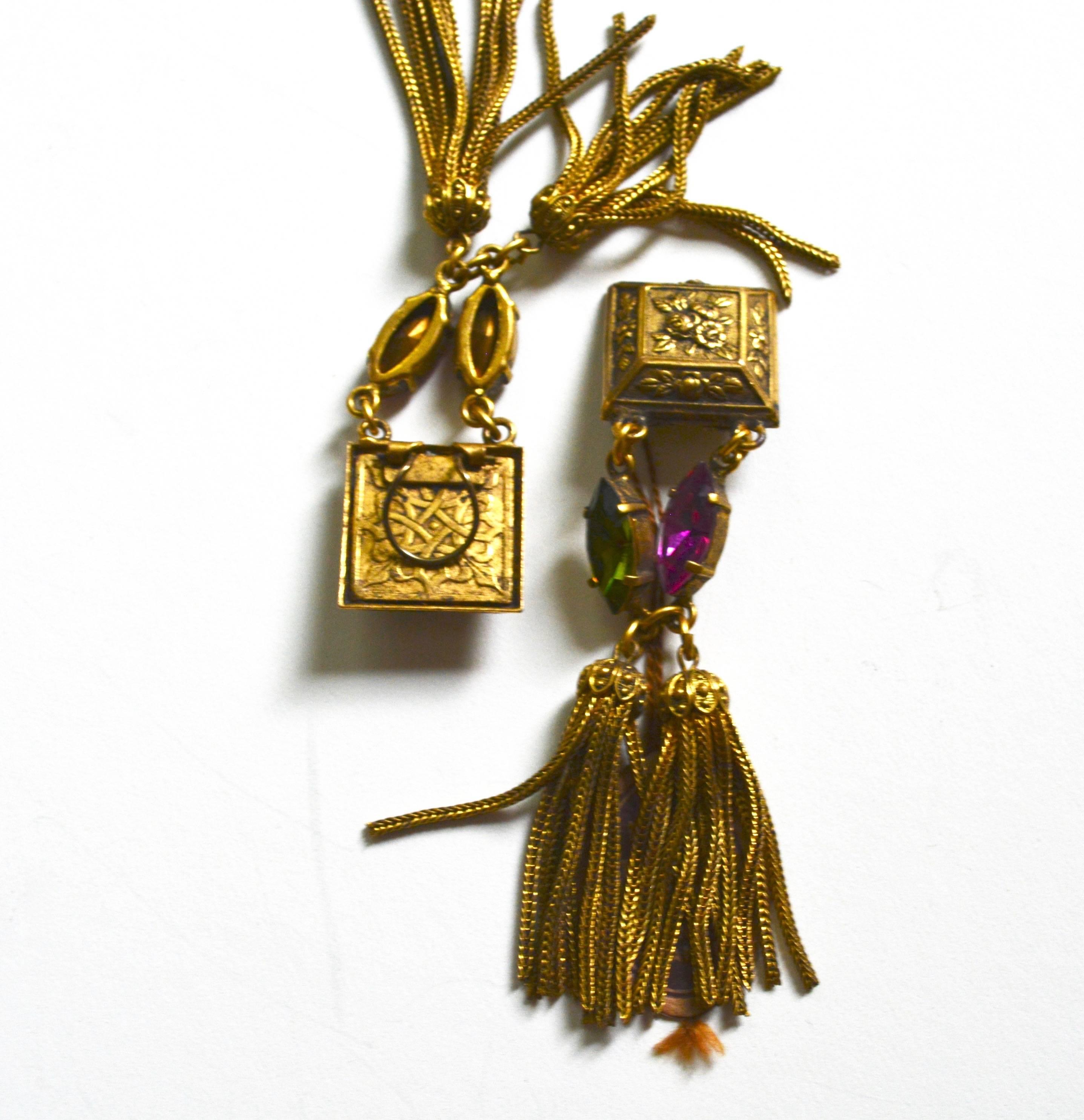 French 60s Tassel Earrings In Excellent Condition For Sale In Litchfield County, CT