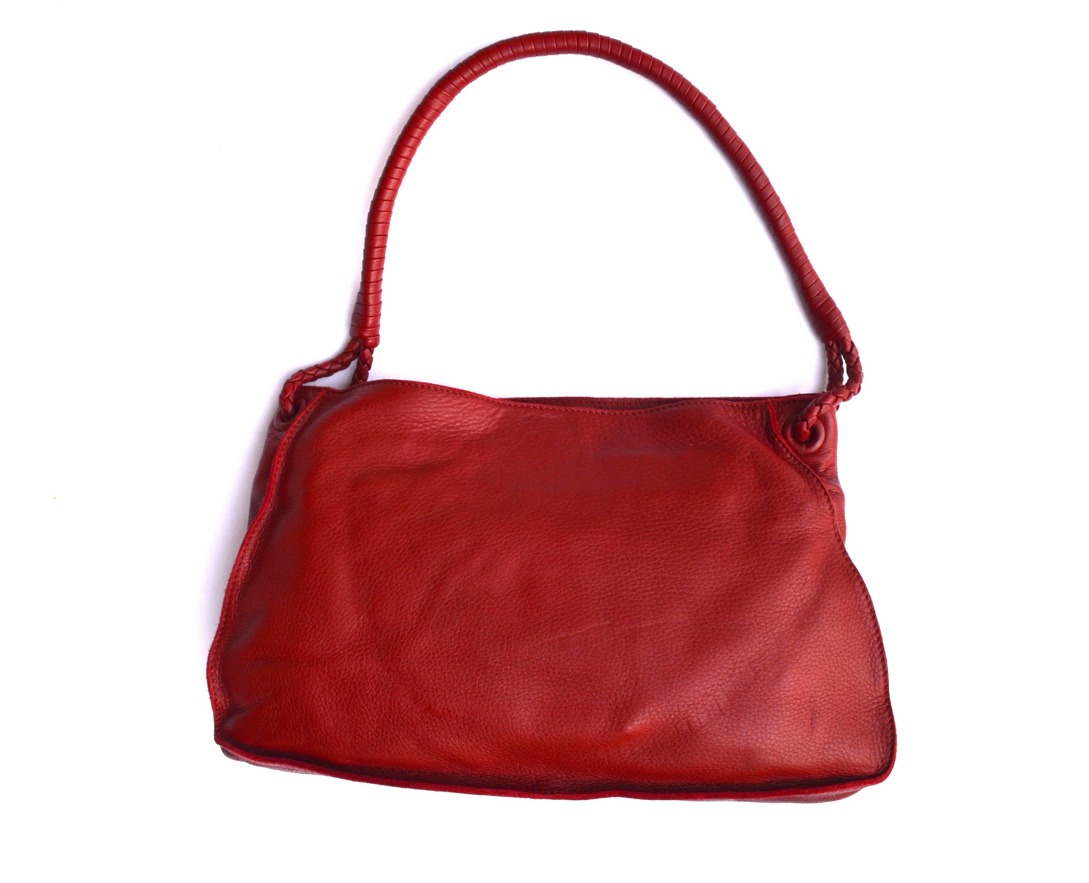 Brown Cherry Red Bottega Veneta Bag