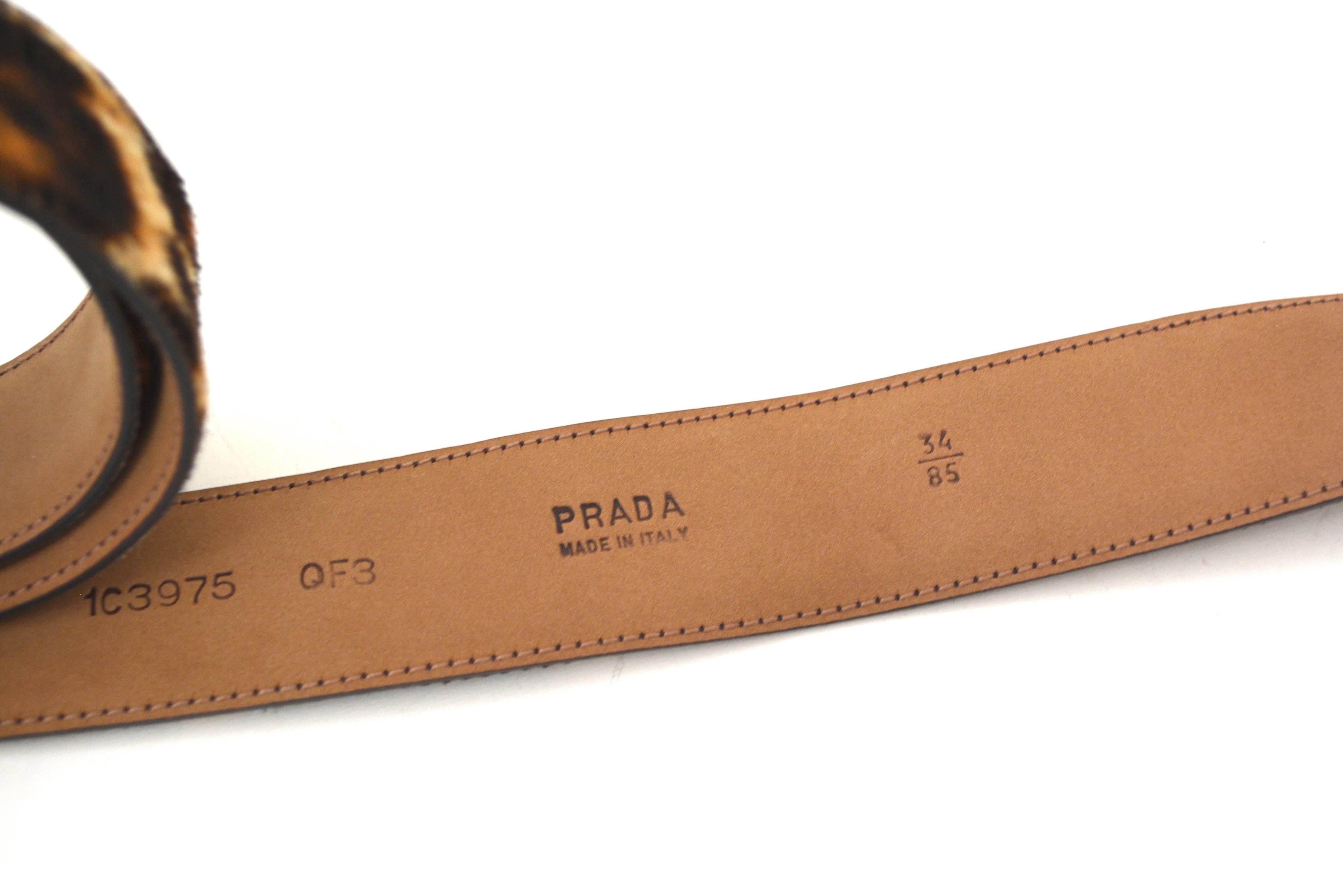 Brown Prada Leopard Belt