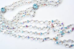 Aurora Borealis Glass and Crystal Necklace