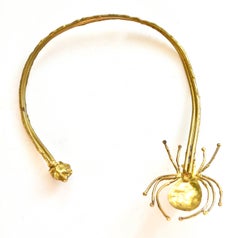 1970s Amethyst Brutalist Spider Necklace