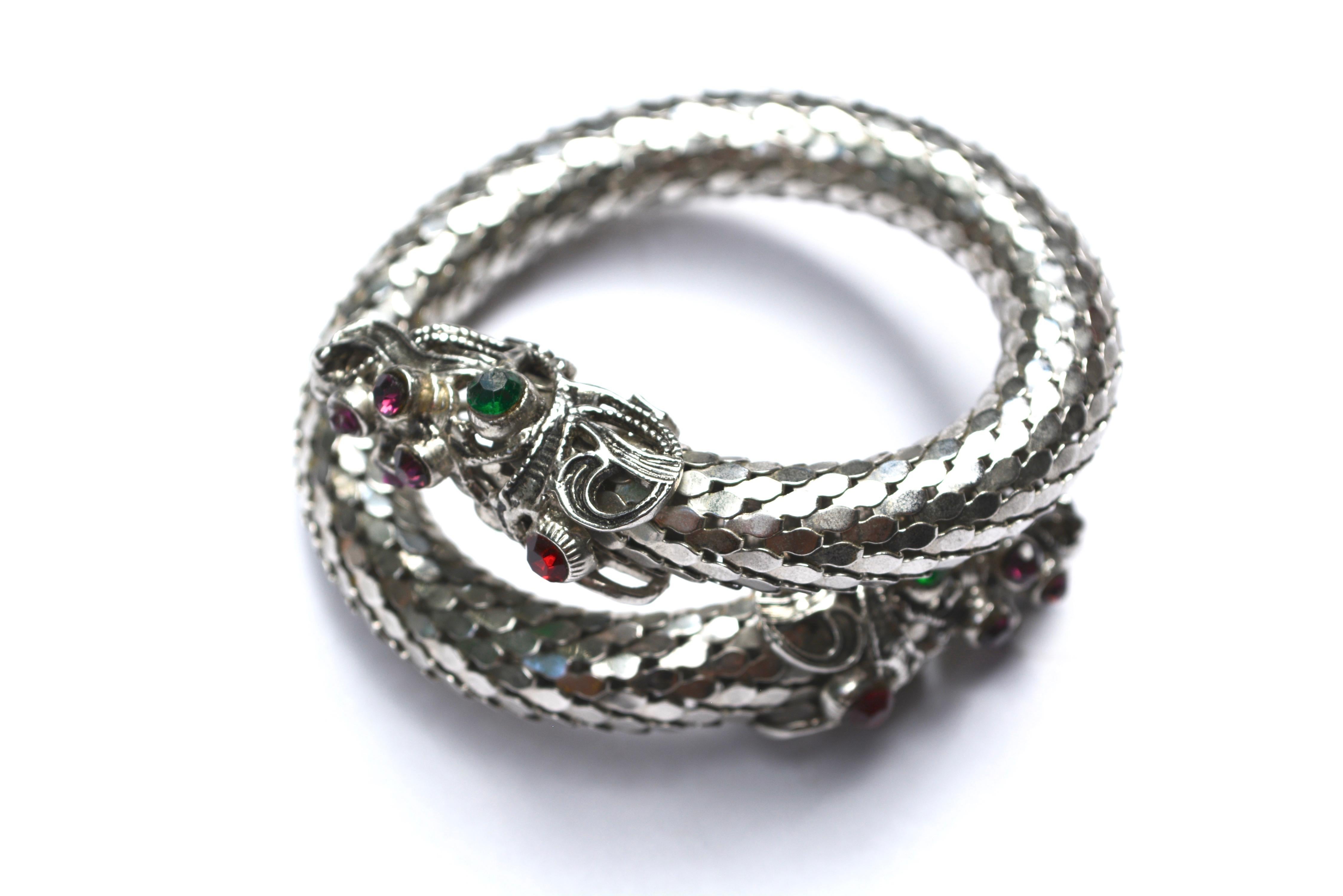 60s Mesh Dragon Bracelet For Sale 1