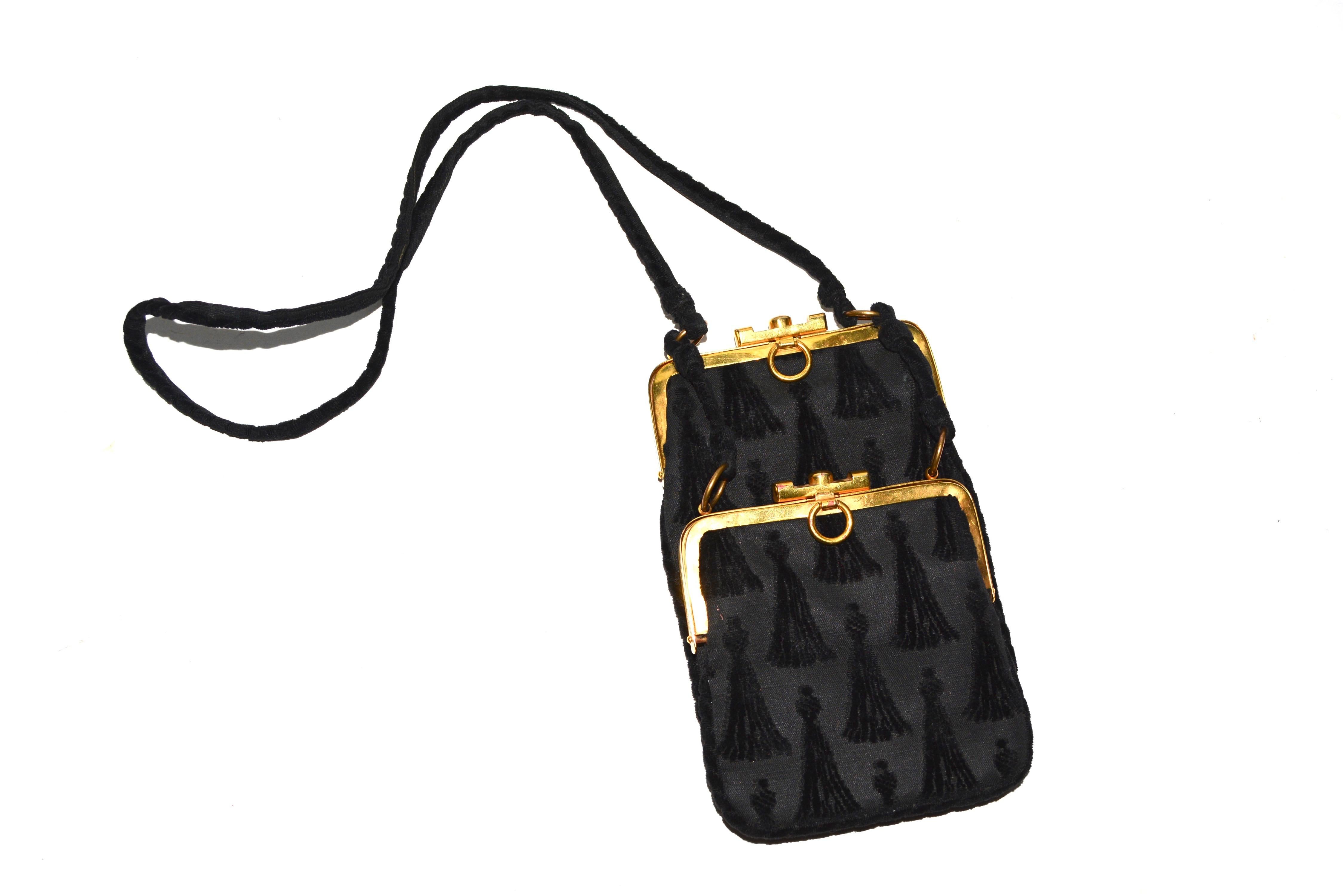 Women's or Men's Roberta di Camarino Tassel Velvet Bag  For Sale