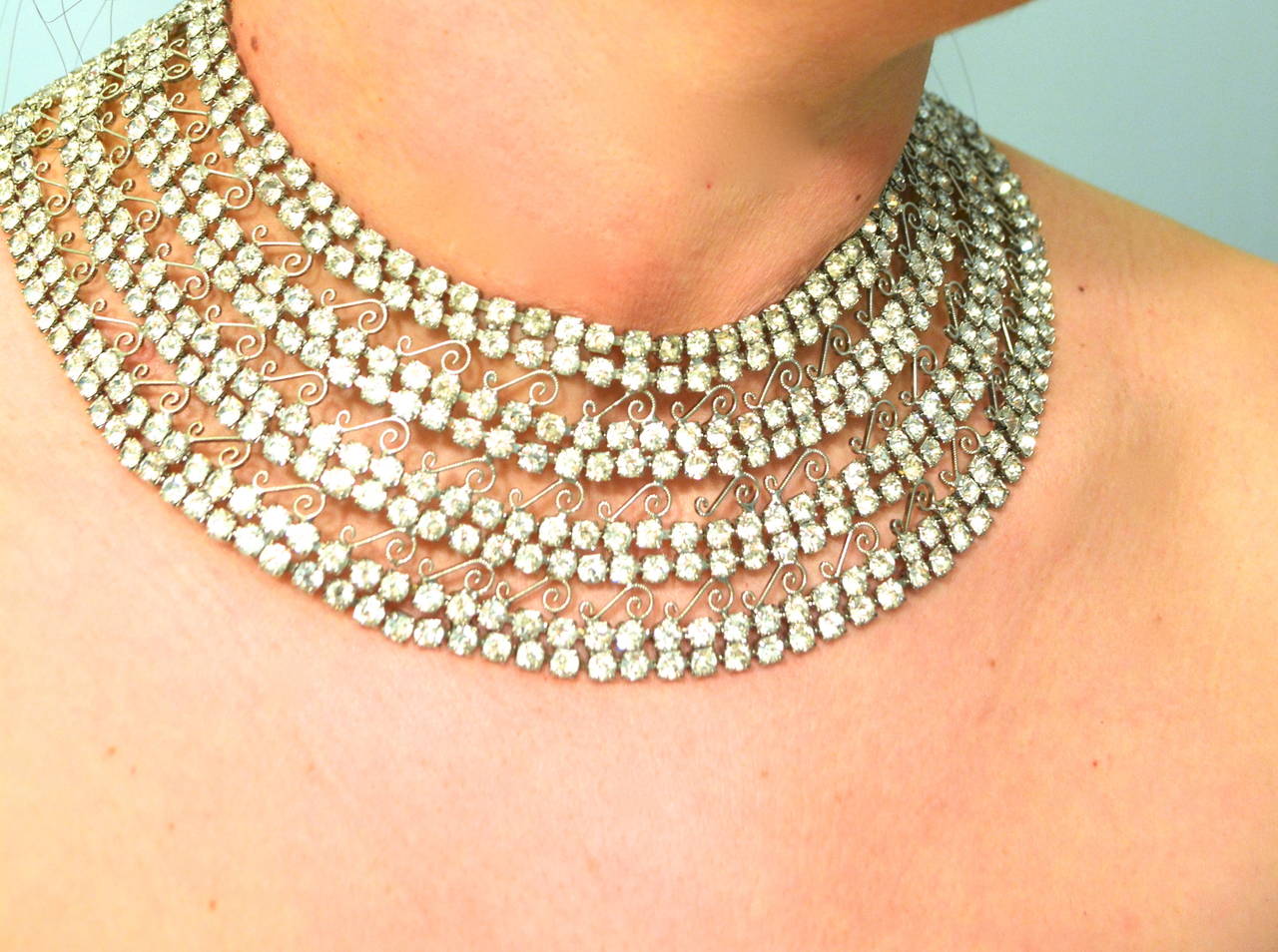 Women's 1950s Rhinestone Collar For Sale