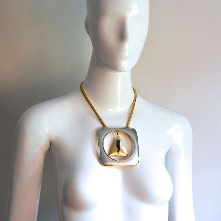 Pierre Cardin Mod Triangle Necklace 1