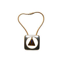 Pierre Cardin Mod Triangle Necklace