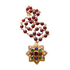 Vintage Chanel Gripox Star Necklace 1984