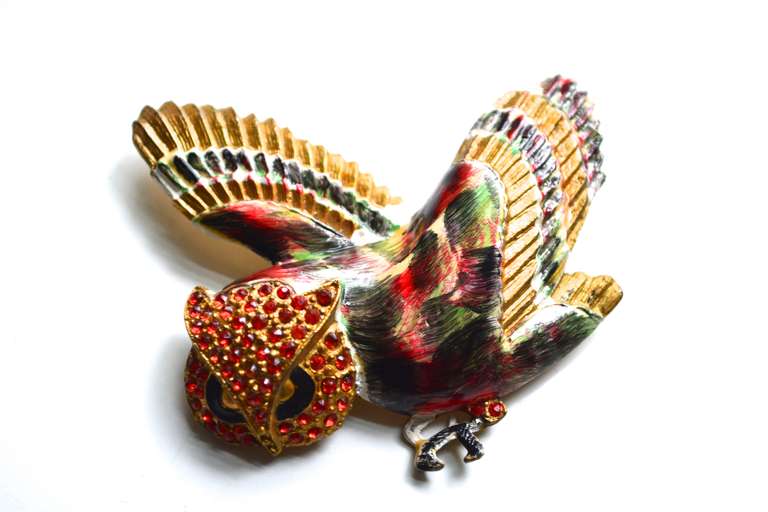 Coro R. Geissman Owl Brooch