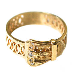 14k Diamond Buckle Ring 14k Diamond Buckle Ring