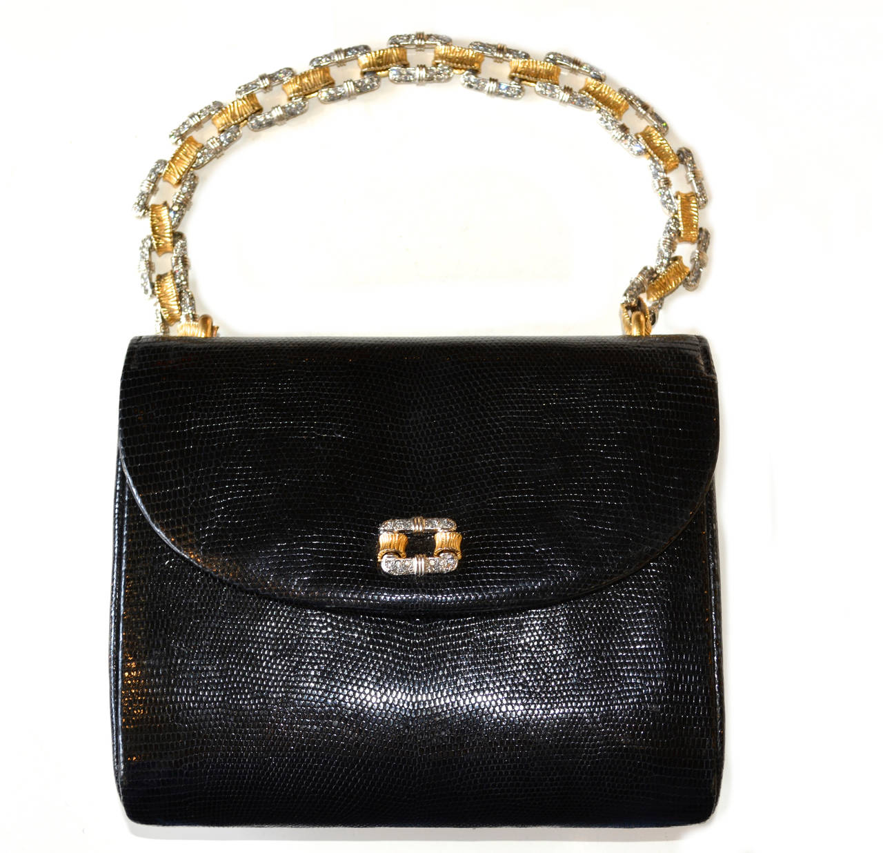 Cerny Paris Decorated Exotic Skin Bag / 1950s at 1stDibs