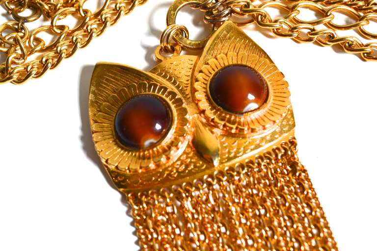 Cadoro Fringe Owl Necklace 1