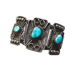 Vintage Navajo Turquoise Old Cuff