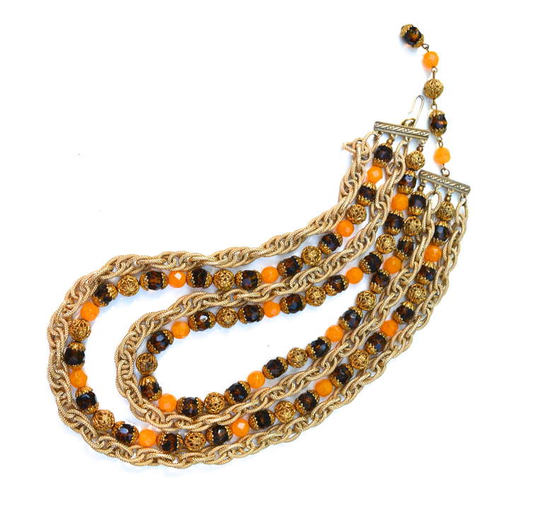 Rare Josef Morton Mid Century Necklace In Excellent Condition In Litchfield County, CT