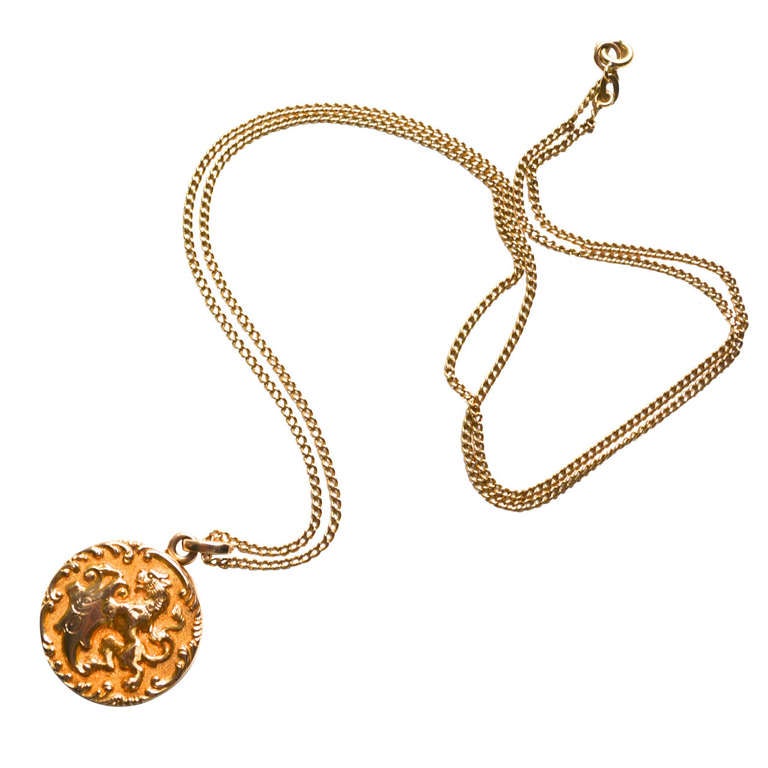 HOLD Edwardian 14K Gold Griffin Locket For Sale
