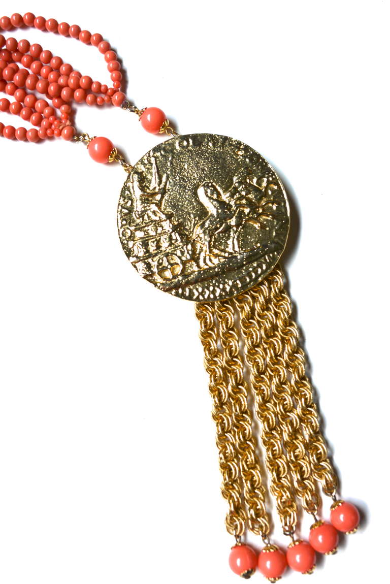 Large Fringe Coin Necklace 1