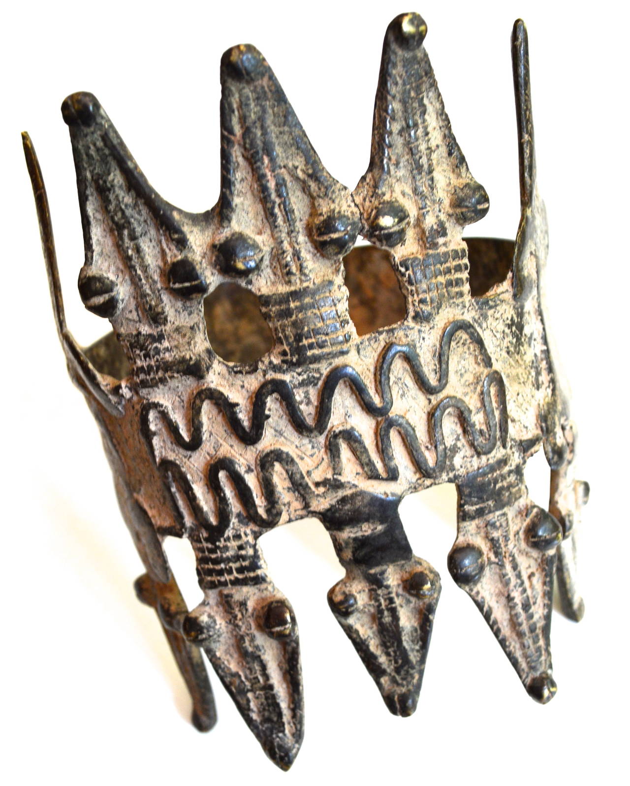 Lobi Burkina Faso Crocodile Amulet Armband  For Sale 1