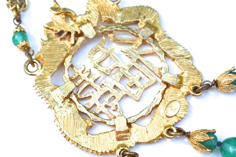 Women's Kenneth Jay Lane Dragon Medallion Necklace / KJL
