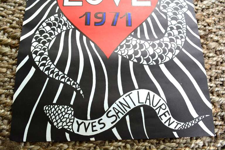 YSL Love Snake Print 1971 at 1stDibs