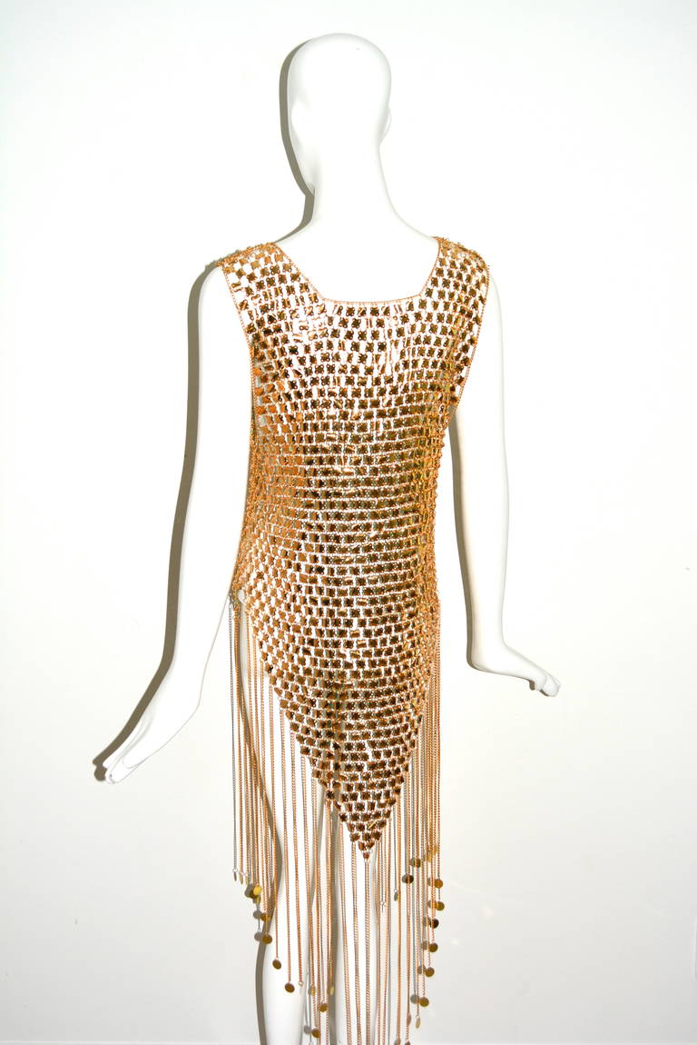 Paco Rabanne Mod Fringe Dress In Excellent Condition In Litchfield County, CT