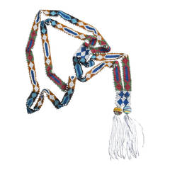 1920s Colorful Beaded Fringe Necklace