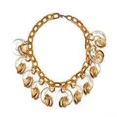 60s Mod Lucite Charm Necklace