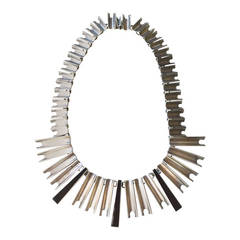 Taxco Mexico Sterling Onyx Necklace 6