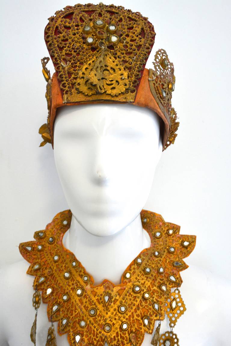 Balinese Head Piece and Dance Costume / 1950s In Good Condition In Litchfield County, CT
