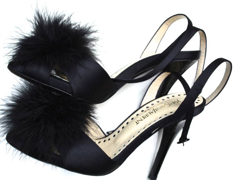 ysl feather heels