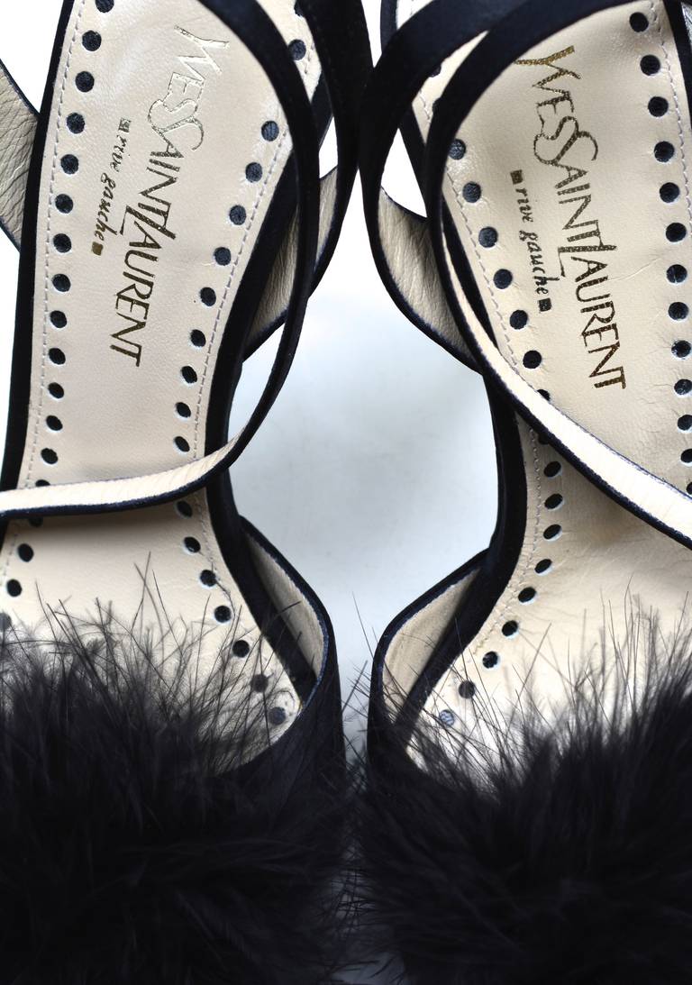 ysl feather heels