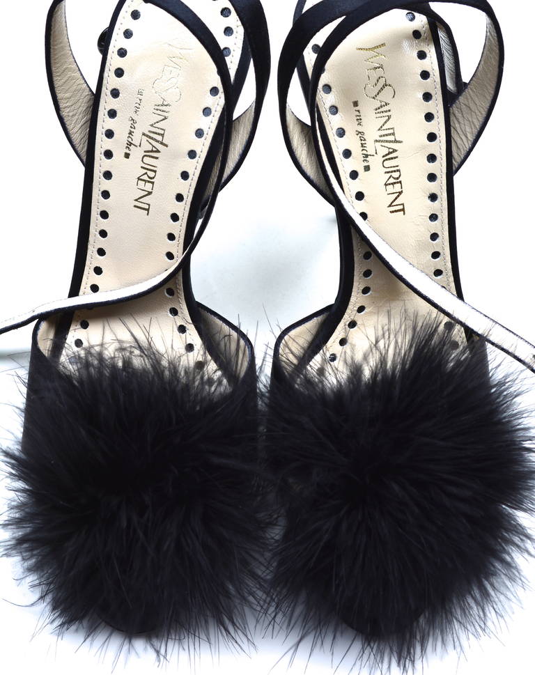 ysl feather heels