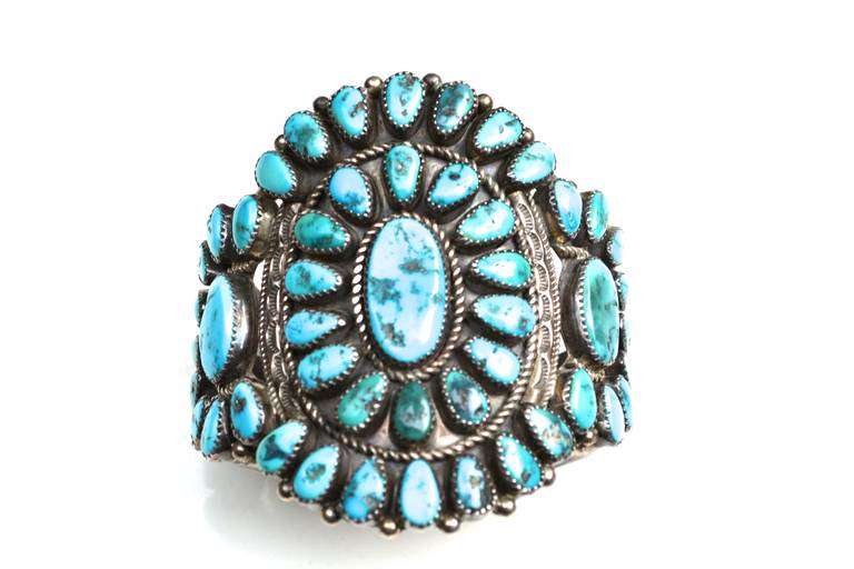 Jessie Williams Turquoise Silver Navajo Bracelet 2