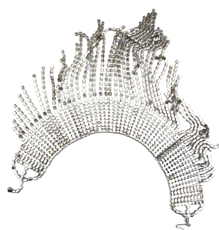 Women's Rhinestone Fringe Necklace