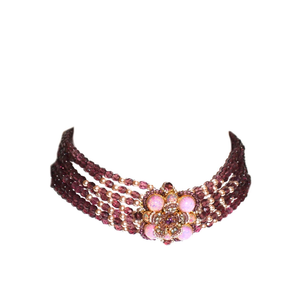 William De Lillo Plum Choker/ One of a Kind In Excellent Condition In Litchfield County, CT