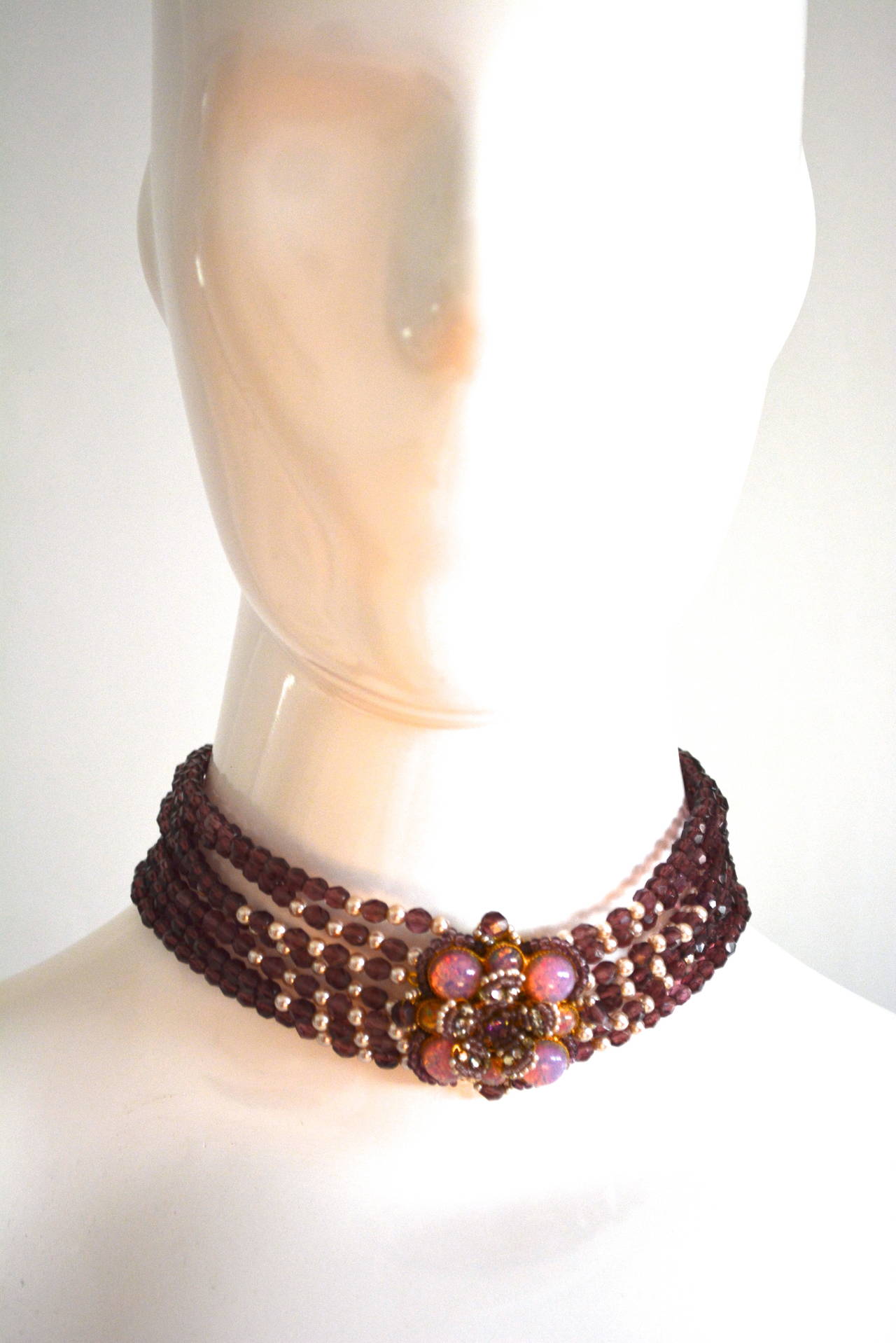 William De Lillo Plum Choker/ One of a Kind 1