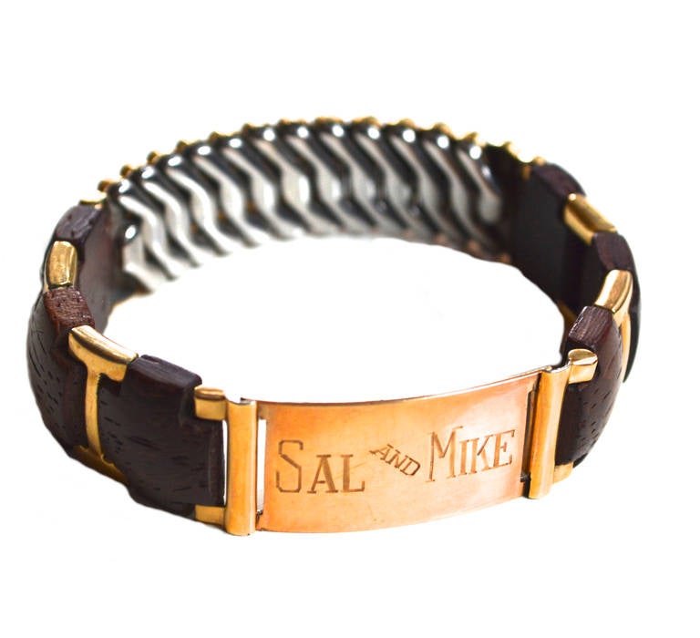 Men's 10K Bracelet 1950s / Sal and Mike In Good Condition In Litchfield County, CT