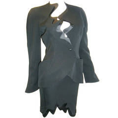 Thierry Mugler Vintage black skirt suit