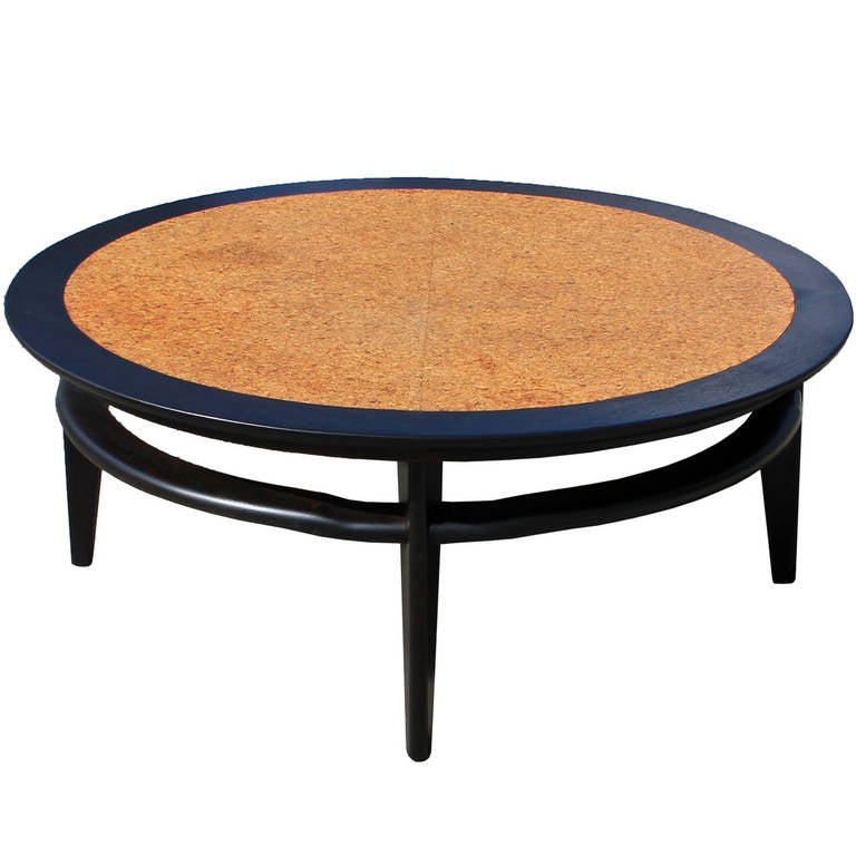 Round Paul Frankl Style Cork Table at 1stDibs
