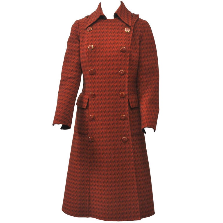 Baccarat Orange/Brown Coat, c.1970 at 1stDibs | baccarat coat
