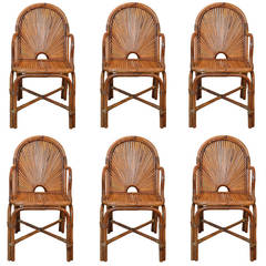 Set if Six Bamboo Chairs by Gabriella Crespi