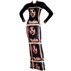 Incroyable robe vintage Jean Paul Gaultier au visage iconique