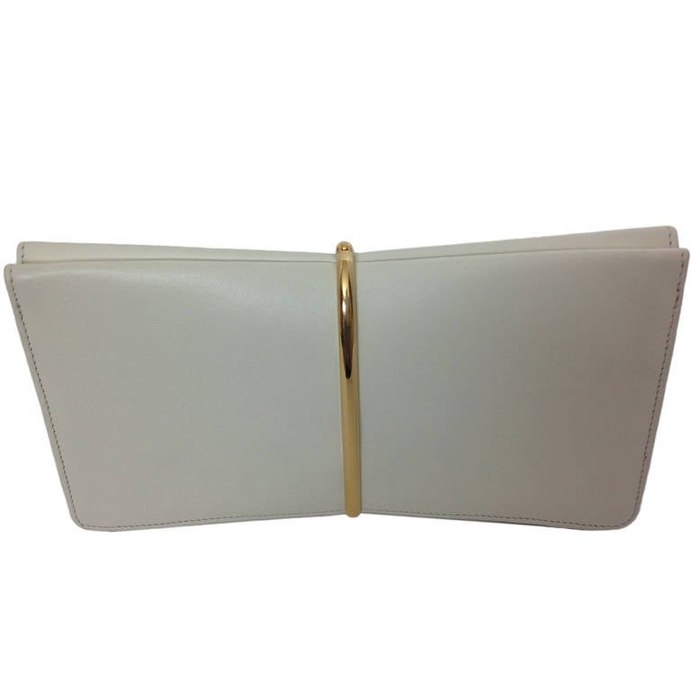 Nina Ricci Leather Kiss Lock Long Wallet 