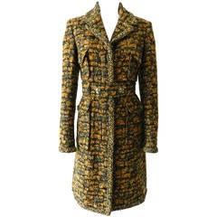 Chanel 13A Runway Tweed Coat - Khaki Ochre